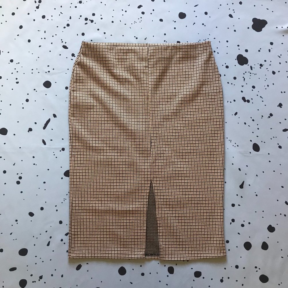 H&M Houndstooth Pencil Skirt Large
